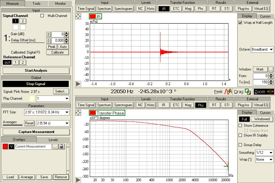 Program Tutorial - Dual-FFT Measurements Note, that when we set the DELAY OFFSET to 0, the peak of the IR moved to the right, toward higher times.