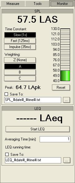Program Tutorial - Further Measurements Assuming that your SIGNAL CHANNEL is calibrated to pressure, the upper frame labeled SPL shows the actual, broadband sound pressure level at the input.