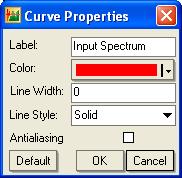 Curve Properties In the Pro version of SysTune another function for formatting the graph is available.