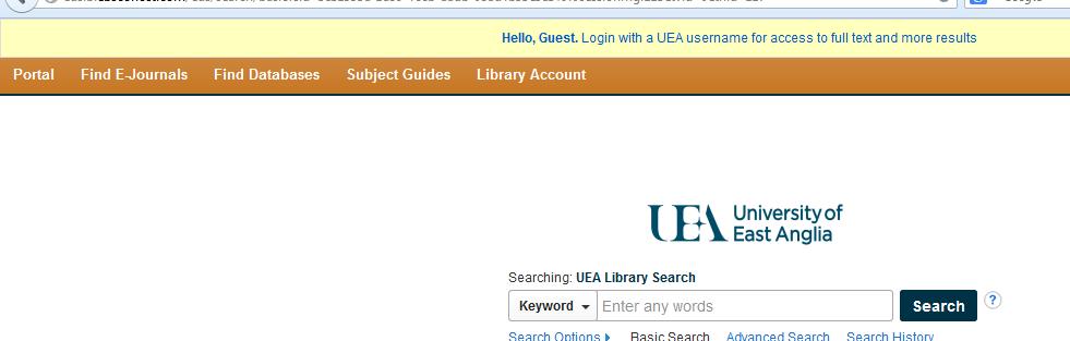 7 SRU staff can offer advice on using the UEA catalogues, alternatively check for help tabs or buttons on the screen.