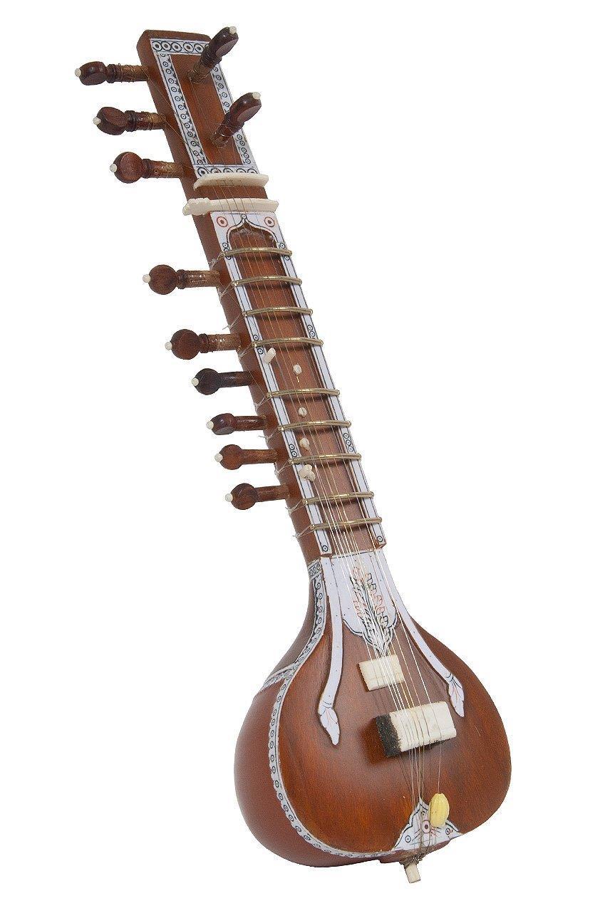 INSTRUMENTS: SITAR A large, long-necked Indian