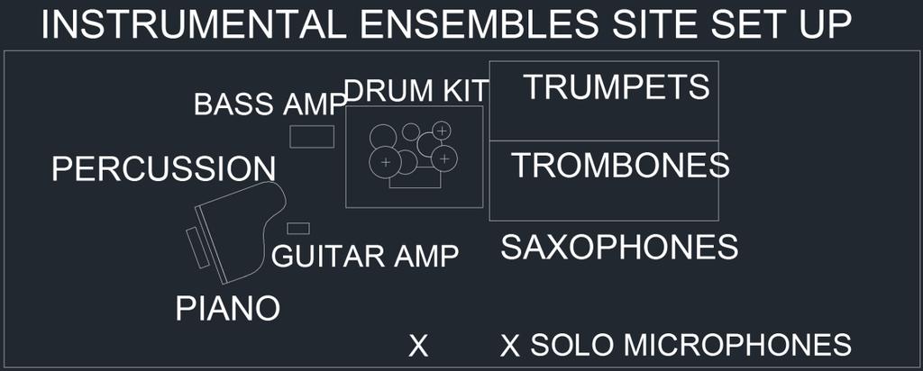 7. Reminder Equipment not provided a. Auxiliary percussion b. Drumsticks c. Patch cords d. Additional Keyboards or keyboard stands e. Bass acoustic or electric 8.