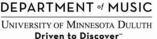 University of Minnesota Duluth Department of Music