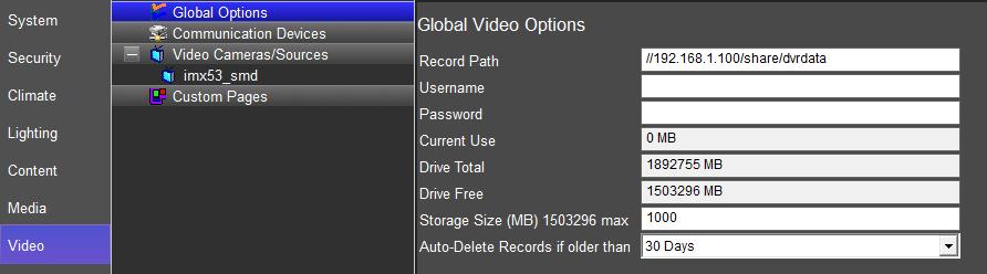 1. To setup recording for DVR, enter Configurator and click on the Video Tab and open Global Options. Enter the Record Path; so g! knows where to save the files. 2.