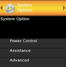 On-Screen Display Menu SYSTEM OPTIONS For operating the on-screen display menu, see pages 33 38. POWER CONTROL Power control setting allows you to save energy.