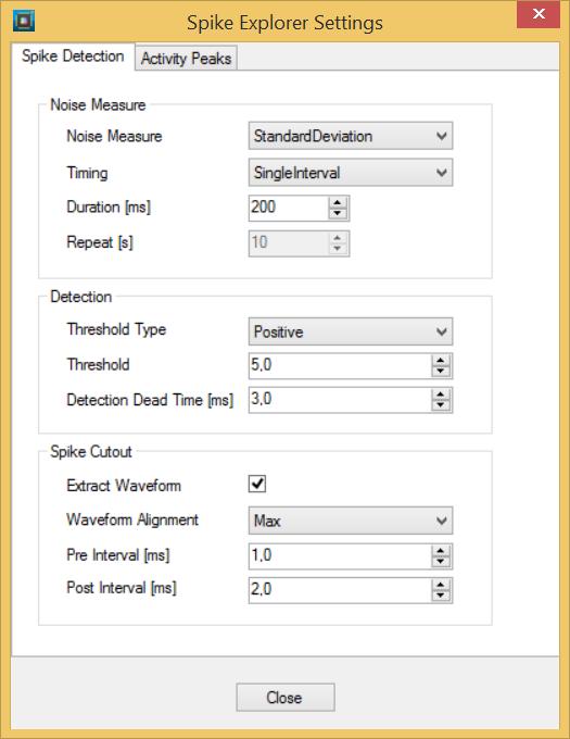 Select the standard deviation "StdDev" from the numeric up-down box.
