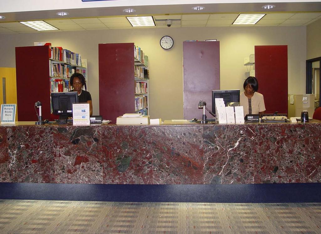 Circulation Department Check-out Books and Media, Check-out Laptops, Get Reserve Items,