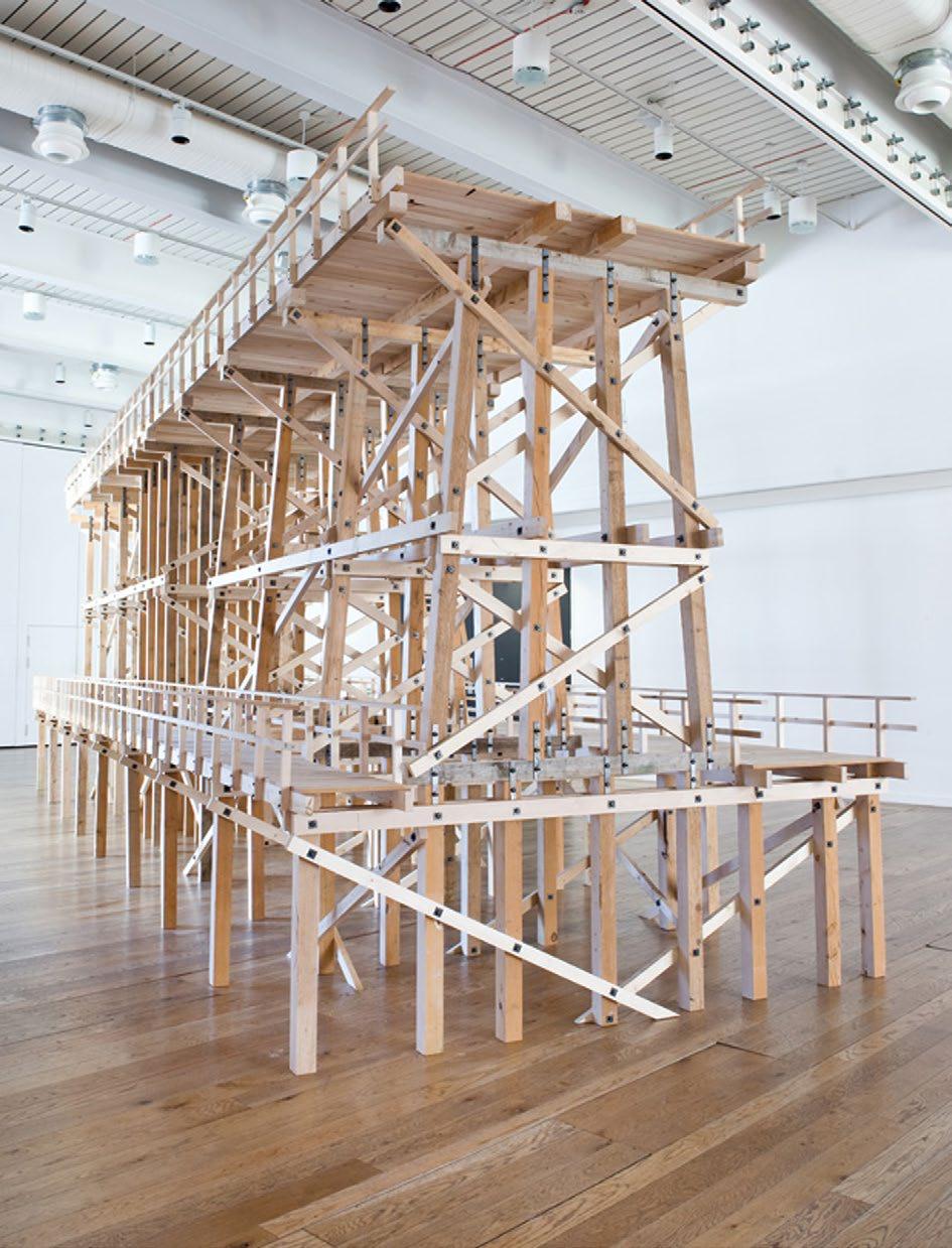 Figure 6. Wolfgang Weileder, Gap, 2014, Newcastle, reclaimed timber. Source: Photo Colin Davison, courtesy of the artist.