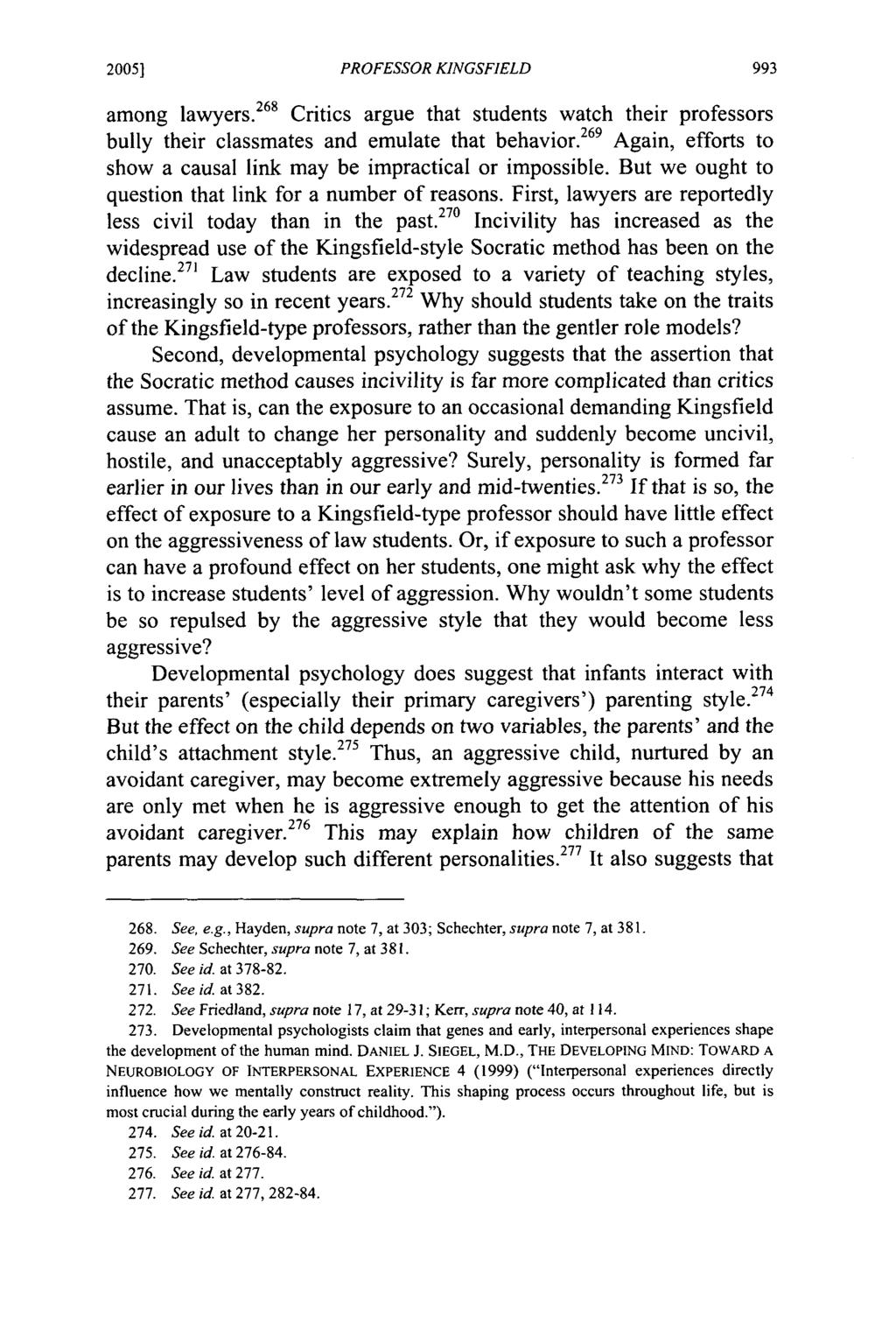 Vitiello: Professor Kingsfield: The Most Misunderstood Character in Literat 20051 PROFESSOR K1NGSF1ELD among lawyers.