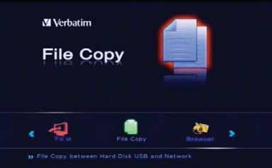 Kopiranje fajlova Kopiranje fajlova vam omogućava da kopirate i ubacujete fajlove između USB medija, kartica, hard diska i mreže.