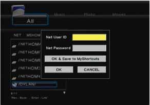 Unesite korisnički ID i mrežnu lozinku tako što ćete označiti svako od polja i pritisnuti Enter. Otvoriće se meni sa tastaturom.