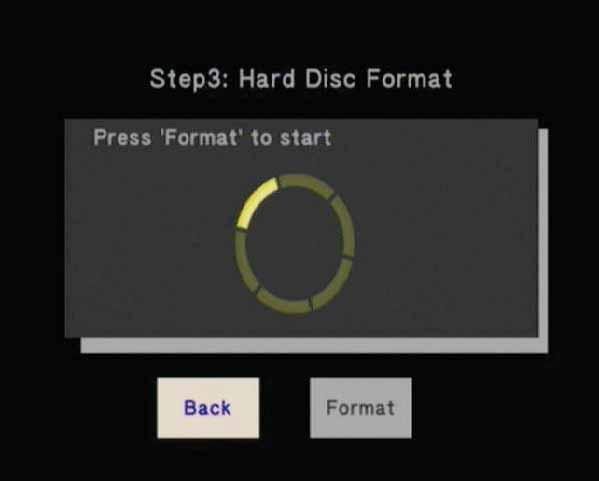 Korak 2: Formatiranje hard diska 1. Izaberite Formatiraj da biste formatirali hard disk ili Nazad za povratak. 2. Pritisnite Enter da biste potvrdili.