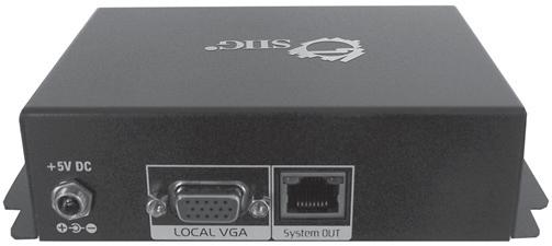 Layout Transmitting Unit (Tx) Front View RS-232 VGA In Figure 1: Front view of Transmitting (Tx) unit RS-232: Connects to a RS-232 serial command device VGA In: Connects to a VGA input source