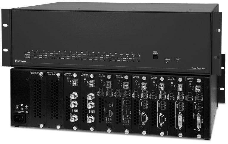 Features A Accommodates up to 16 single-slot or eight double-slot multi-function boards The 1600 accommodates a mix of FOX Optic Boards and MTP Twisted Pair Boards, providing a convenient rack mount