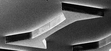 5 µm x 50 µm x 1000 µm. Wide Thin-Film - One on 1 cm x 1 cm die.