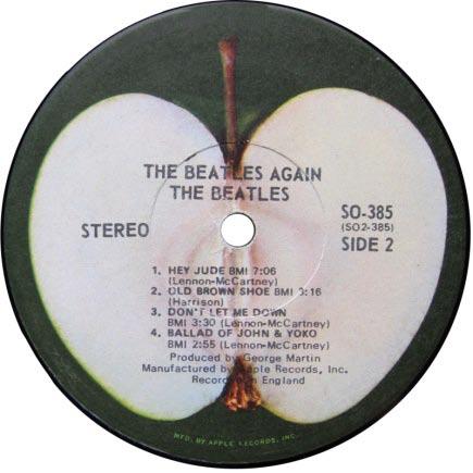 The title on the label is the album s original title: The Beatles Again.