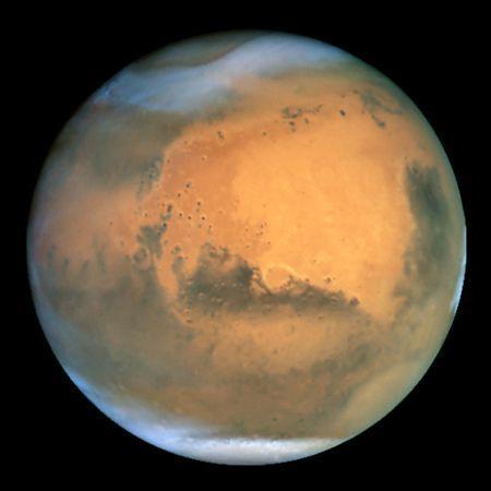 Roughly half the size of Earth, Mars is famous for its red color and the speculation it has sparked about life on other planets. The red color is caused by iron oxide rust on the planet s surface.