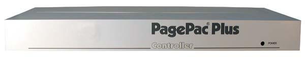 PagePac ISSUE 2 by PAGEPAC PLUS CONTROLLER (V-5323100) AND CONTROLLER WITH POWER SUPPLY (V-5323105) INTRODUCTION The PagePac Plus System consists of the Controller, AmpliCenter, and up to 3 Zone
