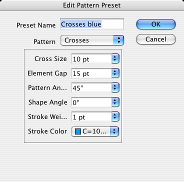 The Edit Pattern Preset dialog The Edit Preset dialog lets you edit existing presets or create new presets from scratch.