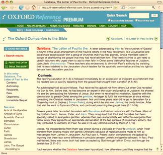 There are lots of other articles we could use from the Oxford Companion. This has been only one example. At the top of the page is a search bar.