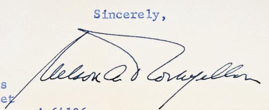 Letter Signed Nelson A Rockefeller,