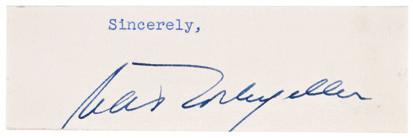 Signature N A Rockefeller, 3 x.