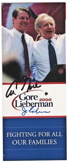 J Lieberman, 2 x 1 for Al s and 1.5 x.75 for Joe s signature, overall 3.5 x 8.