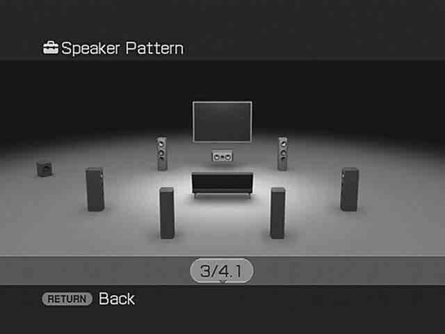 5 Press V/v repeatedly to select the speaker pattern you want. 4 Press V/v repeatedly to select Test Tone, then press or b. Making settings with the Test Tone menu CEA/>10 XM 2CH/ A.DI