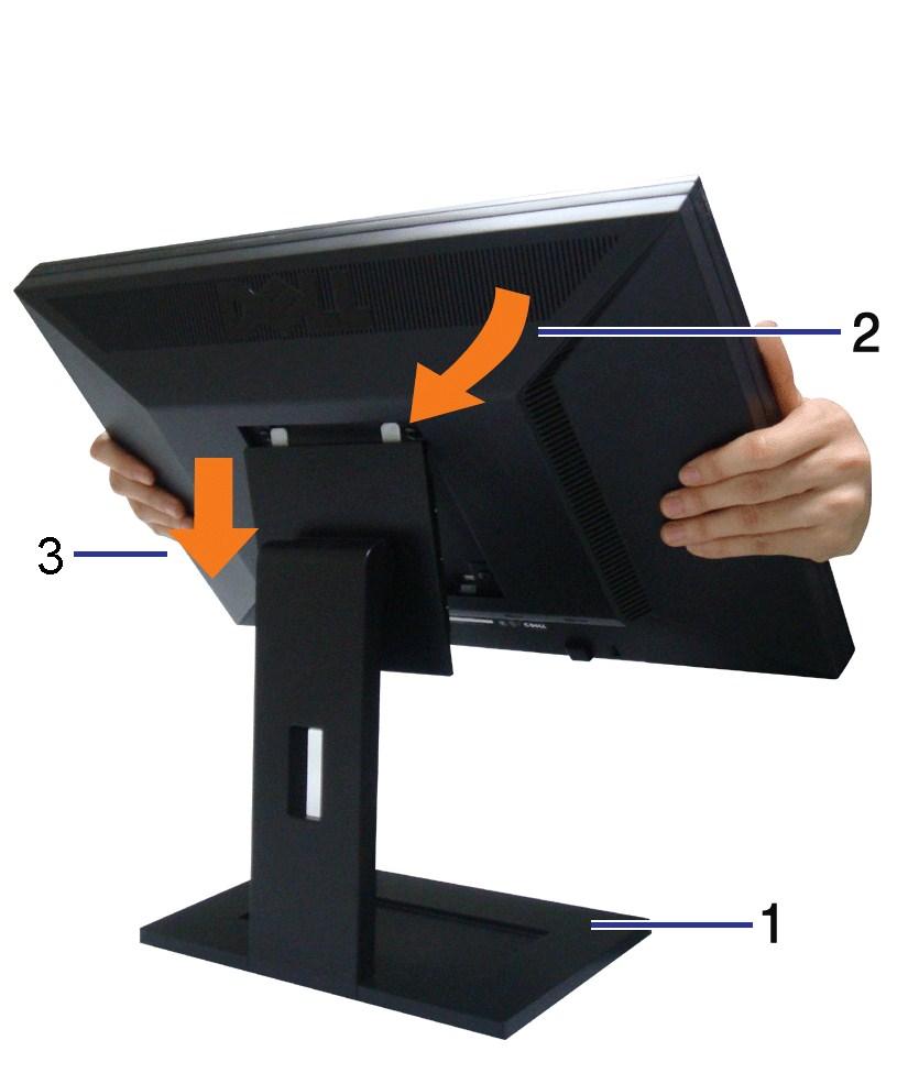 Back to Contents Page Setting Up the Monitor Dell E1909W Flat Panel Monitor User's Guide Attaching the Stand Connecting the Monitor Organizing Your Cables Attaching the Soundbar (optional) Removing