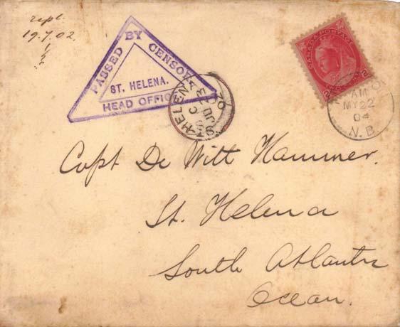 36 Canadian mail to Boer prisoner ofwar camps abroad Dr J R Frank RDPSA, FRPSL T Mail to St.