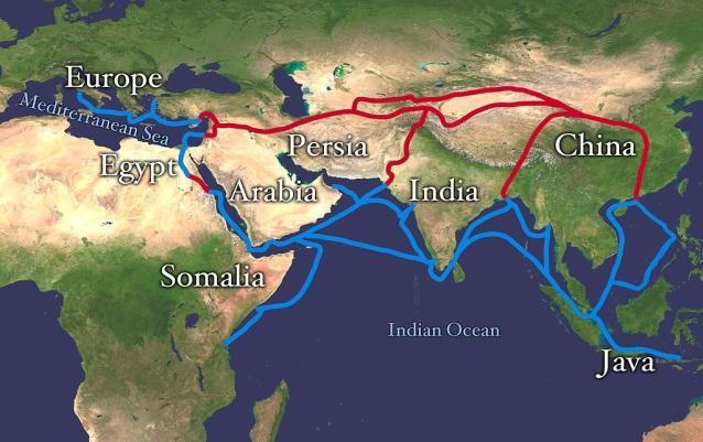 the silk. Both of these mediums were in great demand in the western countries, and so began the Silk Route connecting the East to the West.