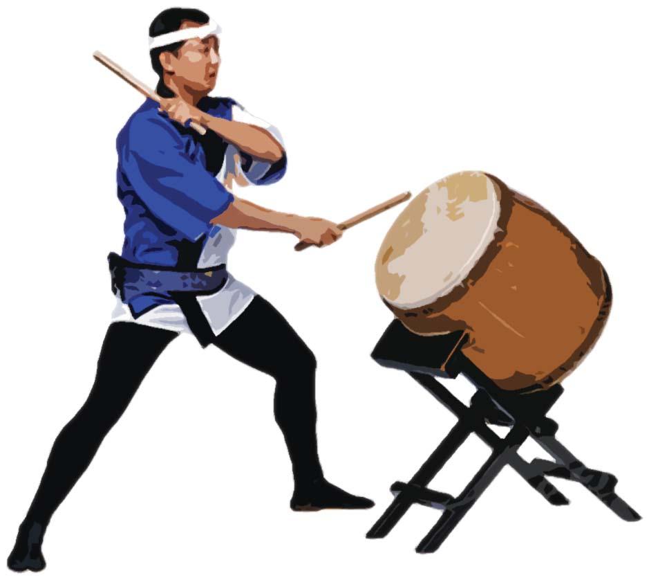 strenuous activities. Fundoshi A cloth wrapped around the legs and waist that is worn when playing the O-daiko or O-kedo.