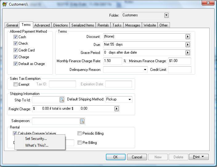 Rental Contracts 4. Enable the Calculate Damage Waiver option. 5. Right-click on the Damage Waiver option and select Filter Down from the context menu. Complete the Filter Down step.
