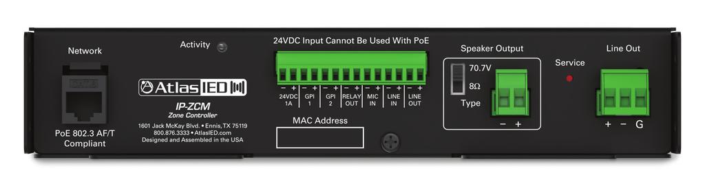 IP-to-Analog Gateway AtlasIED IP-ZCM is perfect for connecting your unified communication platform to analog audio systems.