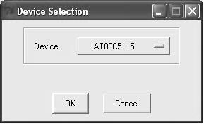 Flash Memory Upgrade Figure 14: Device Selection Window 4.
