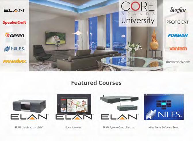 installation success GAIN new insight into ELAN products, programming and applications ADD to your bottom line training reduces time and hassles on the jobsite TRAIN on all ELAN products with ease