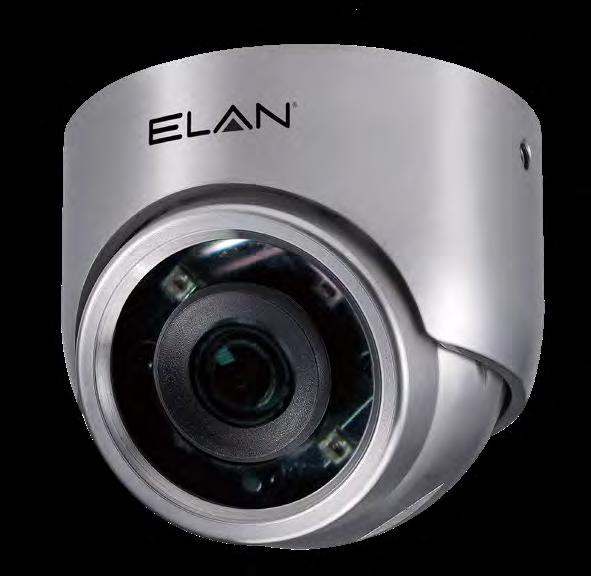 EL-IP-OTF2-SS IP Outdoor Fixed Lens Stainless Steel Turret Camera with IR ELAN surveillance cameras feature oneclick camera setup with ELAN Discovery.