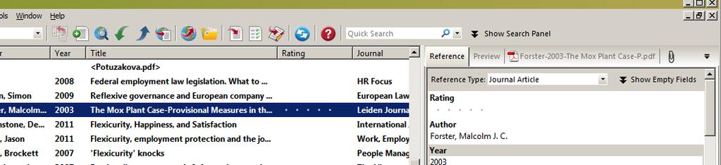 5.3 Adding references by online search of remote databases It is also possible to search in databases from inside EndNote.