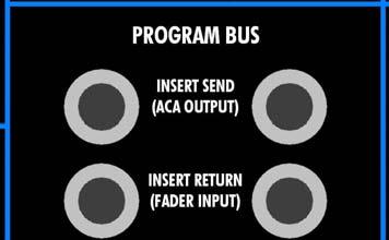 5.4 268B Connections The rear panel connections for the 268B Program Bus Output Master and Monitor Output module are as follows: PROGRAM BUS INSERT SEND (ACA OUTPUT):