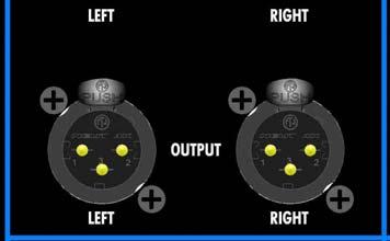 signal when a jack is inserted and the PRG INS button is engaged PROGRAM BUS OUTPUT LEFT and RIGHT: Male XLR SMALL 2 CONTROL ROOM OUTPUTS LEFT and RIGHT: Male XLR SMALL
