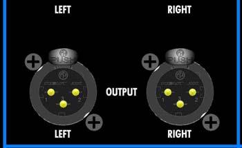 Program Bus/Master Outputs are as follows: 1/4 tip-ring-sleeve jack Replaces the Summing Bus output signal at the Left and Right Program Assignment switches when a jack is inserted BUS OUTPUT 1-8