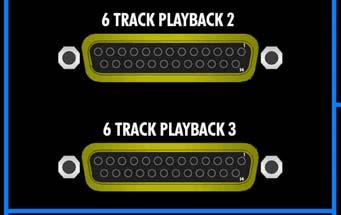 TRACK PLAYBACK 1 LEFT and RIGHT Input: Female XLR connectors Left and Right are paralleled with input with Sub-D connector 6 TRACK