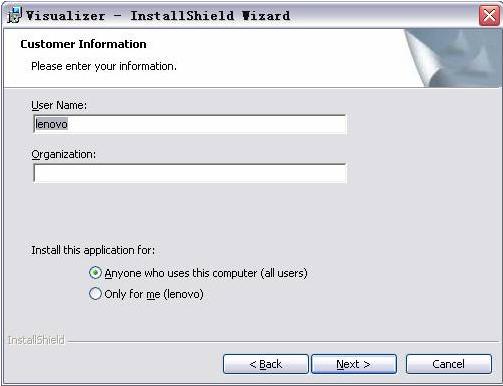 The following dialogue box appears, click "Next": The default installation directory is
