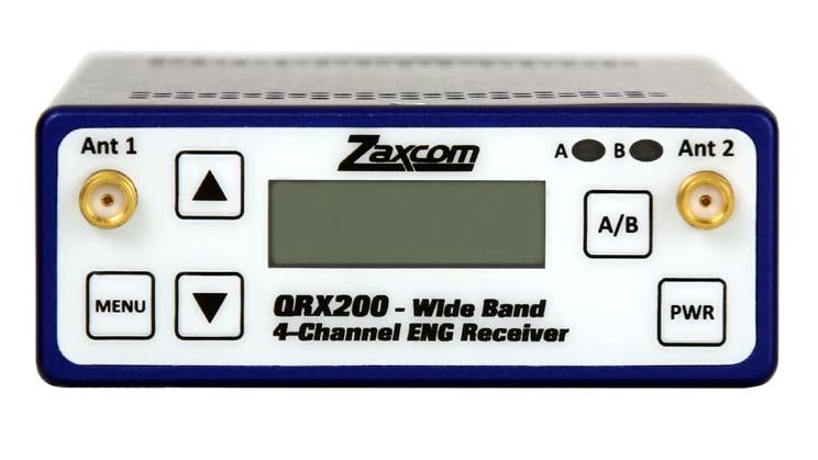 Knowing Your QRX200 Receiver Front Front 1 6 2 3 7 3 4 8 5 1. LCD Display 2. INC Key - Used to increase the parameters of a menu item. 3. UHF Antenna Connectors (2) - SMA connectors. 4. Dec Key - Used to decrease the parameters of a menu item.