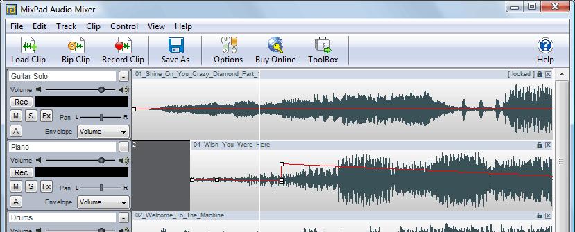 Multi-track Music Audio Most music is recorded on separate "tracks" Stereo has left and