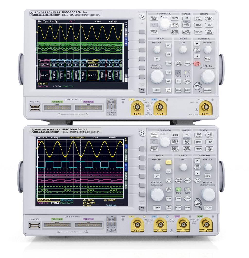HMO 3000 SERIES up to 500 MHz High sensitivity, multi-functionality and a great price that s what distinguishes the HAMEG HMO3000 oscilloscope series.