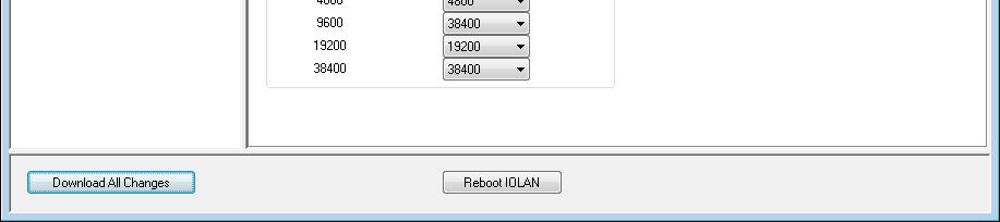 20Click [Reboot IOLAN]. A confirmation message appears. 21Click [Yes].