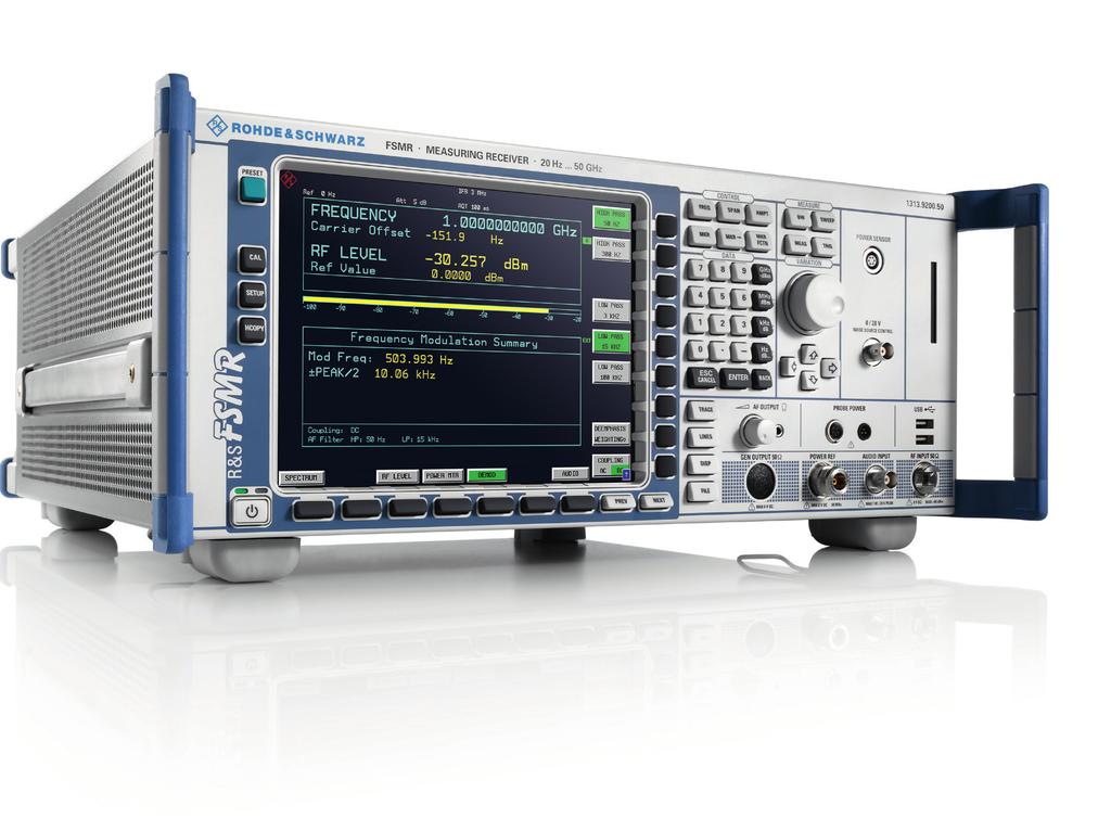 R&S FSMR Measuring Receiver All-in-one calibration of signal generators and attenuators