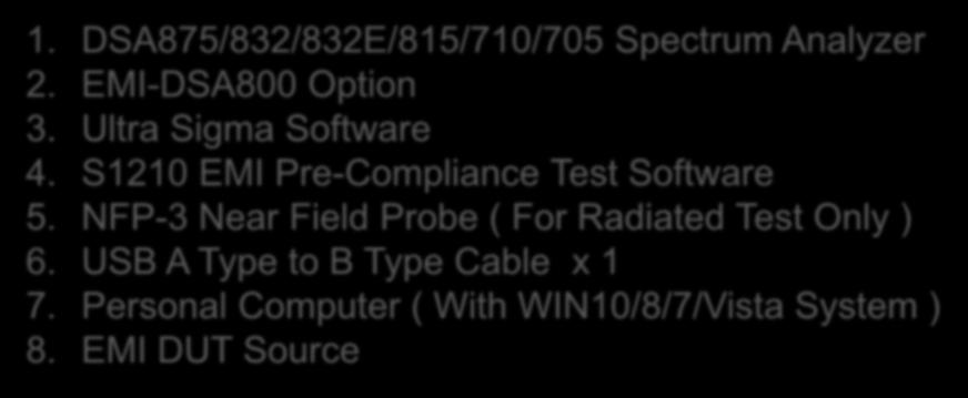 S1210 EMI Pre-Compliance Test Software 5.