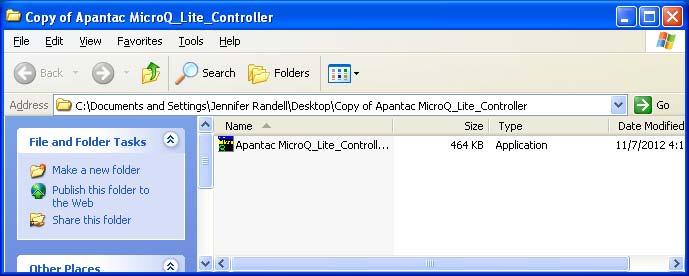 5.0 MicroQ_Lite_Controller Software 5.1 Getting Started The MicroQ_Lite_Controller is design to allow you to quickly access all the feature sets of the MicroQ on a single User Interface.